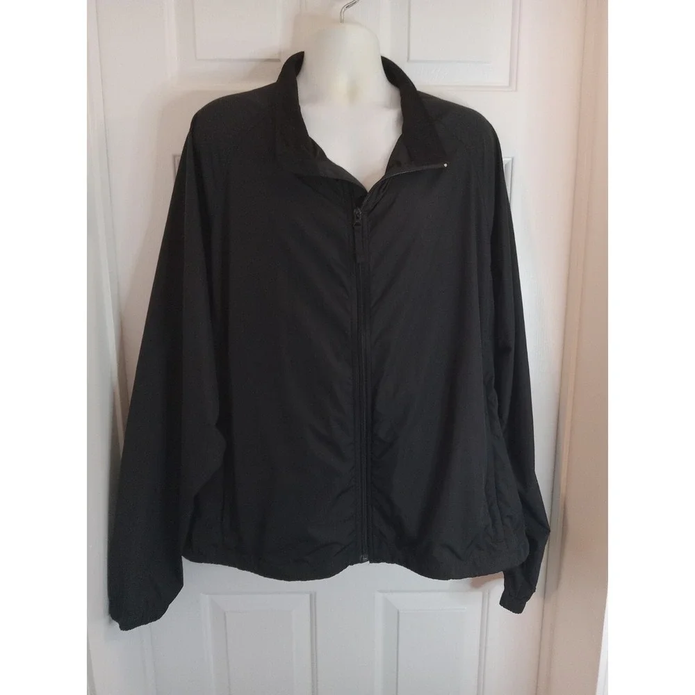 Duluth Trading‎ Co Black Men Windbreaker Jacket Size 3XL Zippers Light